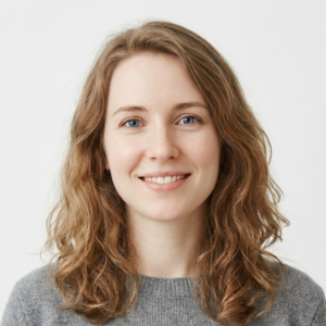 Portrait of a smiling female professional providing a positive testimonial