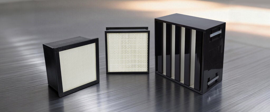 Set of V-bank and compact barrier filters for gas turbine air intake systems